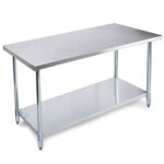 SS Table Heavy Duty With Shelf